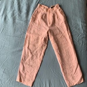 Vintage Pink Linen Trousers